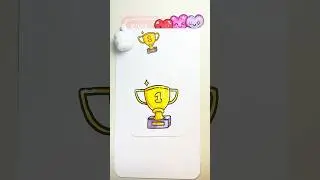 🏆 How to draw a Trophy #stickers #drawing #coloring #drawingideas