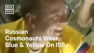 Russian Cosmonauts Arrive on ISS in Yellow and Blue Suits #Shorts