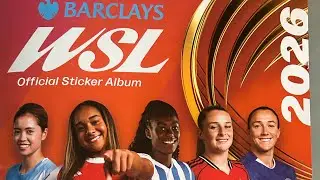 Sticking in my new stickers -WSL 2026 sticker book