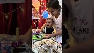 Our first baby&rsquo;s 1st birthday surprise ❤️ One year of love! #birthday #youtubeshorts #newyoutuber 