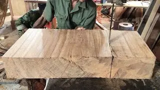 Woodworking Skills Of Talented Carpenter // Hardwood Processing Projects With Wood Carving Details