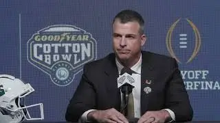 Cotton Bowl coaches Mario Cristobal and Ryan Day press conference Dec. 30