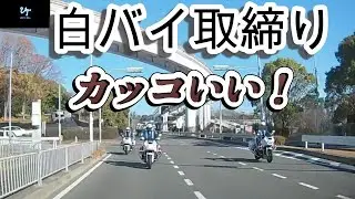 【交機取締】60㌔制限道路白バイ交通違反取締！「取締に向かう白バイ隊」「アパッチ取締」「追尾取締」カッコいい！
