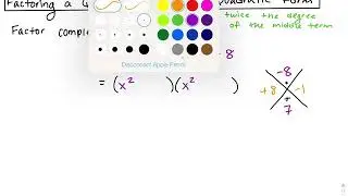 Factoring Quartic Polynomials in Quadratic Form
