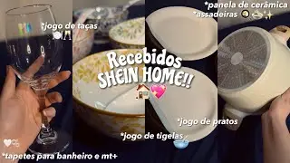 RECEBIDOS SHEIN HOME!!🏠💖 |jogo de taças, tigelas, pratos, panela de cerâmica e mt+