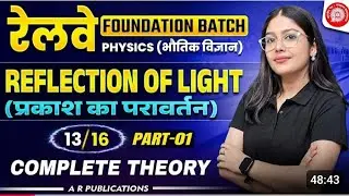 Reflection of Light💡🔦 | Class 13 | Part 01 | Railway GK/GS Foundation Batch | GK/GS by Nandini Ma'am