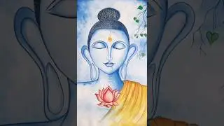 Buddha painting 🪷✨#creativity #artistherapy #artwork #painting #watercolorpainting #buddhapainting&hearts;️