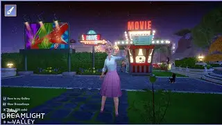 Disney Dreamlight Valley retro drive in movie night.