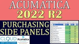 Acumatica 2022 R2 - Purchase Order Side Panels