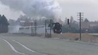 52 8079 donnert mit LDC Sonderzug Cottbus - Jelena Gora aus Horka