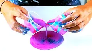SATIN ENAMEL Kiss Pour/ Collaboration with Olga Soby (SAM) / Acrylic Pouring / Fluid Art