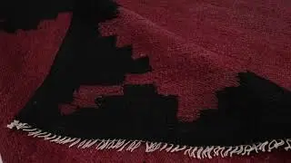Vintage Bidjar Persian Kilim, Solid Rug in Red and Pink Tones - Rug & Kilim - 33373