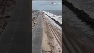ocean wave protector at the ongoing Lagos-Calabar coastal road