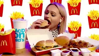 MCDONALDS FEAST MUKBANG 먹방 & ASMR 스파게티 NEW SPICY QUARTER POUNDER, NEW NACHO CHEESE WEDGES & MORE!