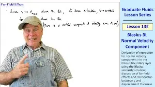 Graduate Fluids Lesson 13E: Blasius Boundary Layer Normal Velocity Component