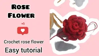 Crochet rose flower 🌹 #handmadecrochet #art #crochet #craft  like & subscribe 💖 ✨ &hearts; 💗 ❤ 