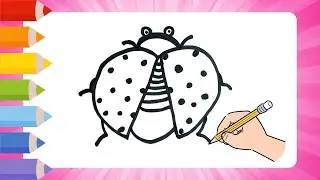 Easy Drawing For Kids | How to Draw a Cute Ladybug 🐞