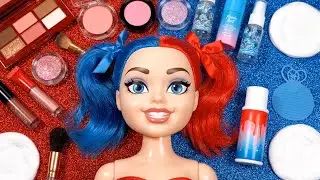 ASMR Harley Quinn Makeup & Skincare 💖 Relaxing & So Satisfying on Mannequin