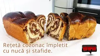 Reteta cozonac impletit cu nuca si stafide