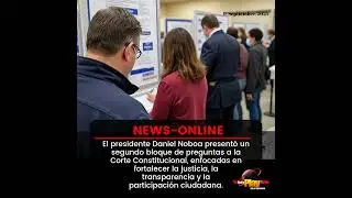 🟠#NewsOnline - #Ecuador🇪🇨 ▶️ Daniel Noboa env&iacute;a nuevas preguntas para reforma y consulta popular.