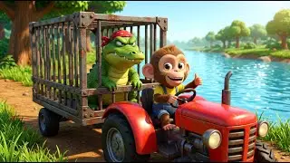 🚜 Little Monkey Niki&rsquo;s Farm Adventures! Excavator Rescue & Building Bridges | Trucks for Kids