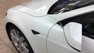 Tesla 100 Model S - After Clear Bra, Window Tint & Vinyl Wrap Installation