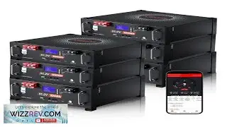 VEVOR 48V 600Ah LiFePO4 Lithium Battery 6 Pack 100Ah 30.72kWh Capacity 51.2V