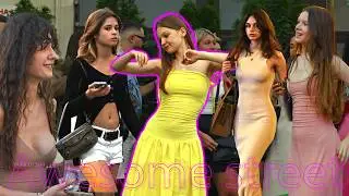 💓4K Amazing stylish girls and young men in the very center of Moscow