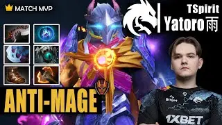 Anti-Mage Safelane | TSpirit.Yatoro | COUNTER PICK AM? NO PROBLEM FOR HIM | 7.32d Gameplay Highlight