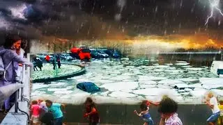 France under attack ⚠️ The largest hail in history of Paris 😮