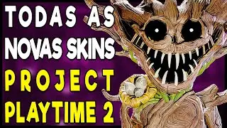 Todas as SKINS e COSM&Eacute;TICOS de Project Playtime 2! Huggy Wuggy e Boxy Boo ASSUSTADORES na Phase 2!