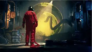 Astronaut frozen in terror, made with unreal engine 5