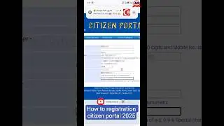 how to Registration  Citizen portal 2025 // full process// short video // by AD infotech //💯✔️✅