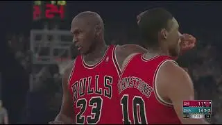 NBA 2K17 Michael Jordan highlights  (Chicago Bulls 1992    VS   Charlotte Hornets1992)