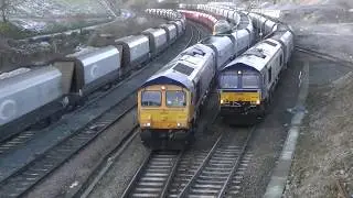 66771'shunting in Quarry sidings Peak Forest 26'2'20