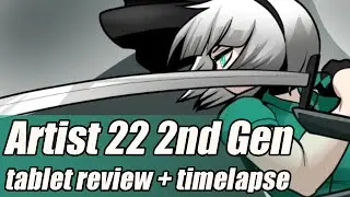 Tablet Review: XP-Pen Artist 22 2nd Gen | Touhou Art Timelapse