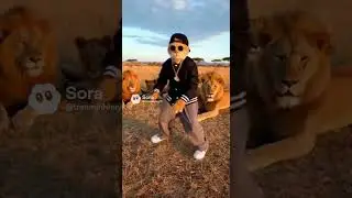 FUNNY Cat Battles a Lion  #funny #cat #lion
