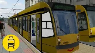 OpenBVE / Combino-Supra (Mosoly,új inditasjelző /4-6 Villamos vonal (Kocsiszín járat)