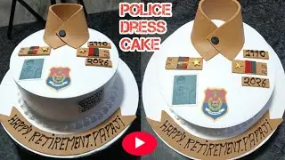 Happy retirement cake 🎂Police dress cake @Ankitcakevideo #youtube #viral #video #trending #cake 🎂🎂