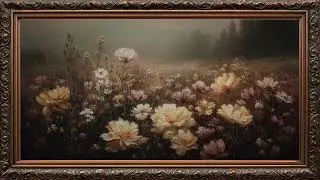 Flowers Vinatge Oil Painting frame tv art | Frame TV ART | Golden Framed Art 4k wallpaper