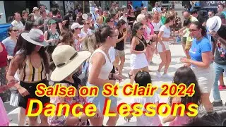 Dance lesson. // Salsa on St Clair 2024 Toronto.  #shamshermannbti