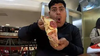 Probando la PIZZA mitica del centro de LIMA - Pizza Palace S/. 4