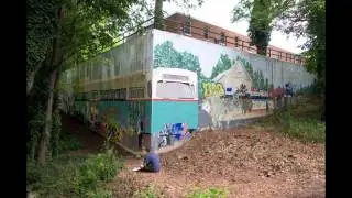 Trolley Mural on #8 Streetcar Path, Catonsville, MD