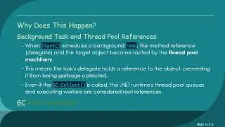 Why Objects Referenced by Background Tasks Aren't Collected by GC.Collect() in C#