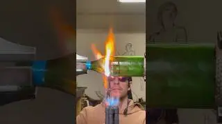 How I recycle glass bottles into drinking glasses #glassblowing #sparklingwater