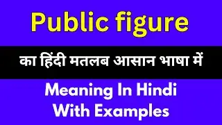Public figure meaning in Hindi/Public figure का अर्थ या मतलब क्या होता है.