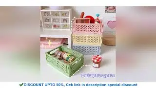 6 Color Organizing Storage Baskets Case Folding Student Desktop Basket Tape Stationery Plastic Folda