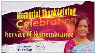 Mrs.Vadapalli VijayaKumari Philips Service of Remembrance