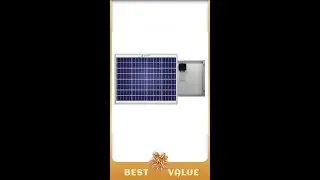 ZunSolar 50 Watt 12 Volt Polycrystalline Solar Panels, 55 x 67 cm