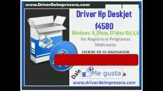 Descargar Hp Deskjet f4580 Drivers Windows 8 7 Vista XP